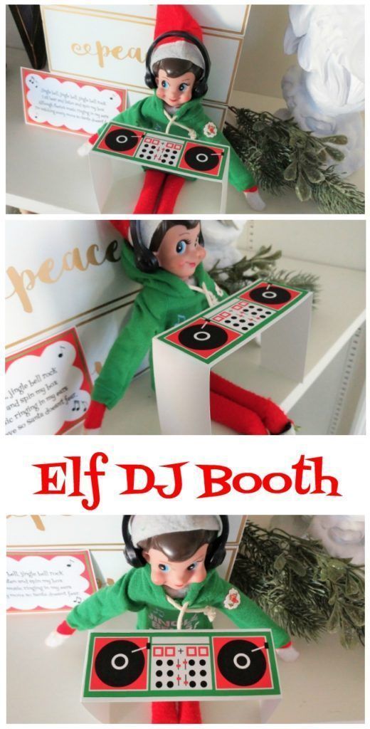 an elf is sitting on top of a dj booth