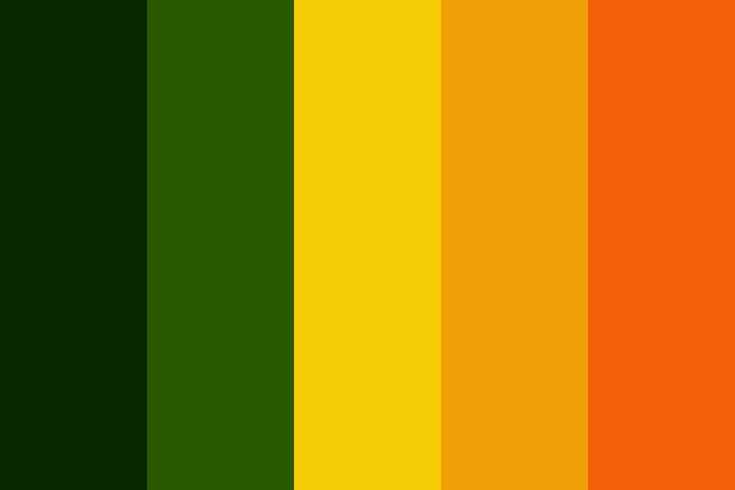 an orange and green color scheme with horizontal lines in the center, on top of each other