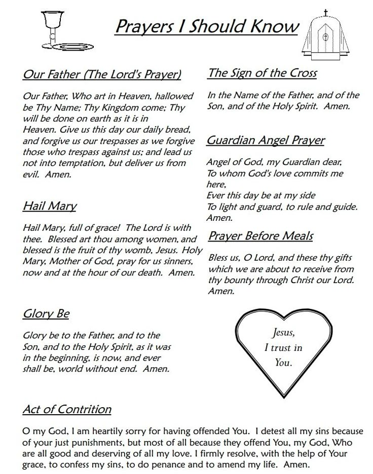 a page from the book prayer i should know