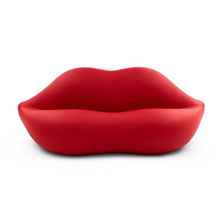 A playful piece of pop art that doubles as functional furniture, the Bocca Sofa from Heller brings pouty perfection to any space. Made out of polyethylene for comfortable use both indoors and out, this spacious seat for two in signature lipstick red, is a fabulous addition to a living room or backyard– sure to get people talking. Highlights Made in the United States Suitable for indoor and outdoor use 100% Recyclable at the end of its life cycle Heller Bocca Sofa in Red Pop Art Chair, Pop Art Furniture, Frank Gehry Furniture, Funky Sofa, Lips Sofa, Weird Furniture, Contemporary Lounge, Bold Lipstick, Iconic Chairs