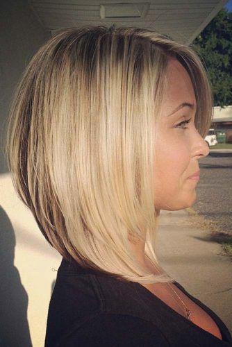 Graceful Looks for Medium Bob Hairstyles ★ Graduated Bob Hairstyles, Graduated Bob Haircuts, 50 Hairstyles, Skirt Diy, Medium Bob Hairstyles, Lob Haircut, Straight Bob, Medium Hairstyles, Blonde Bobs