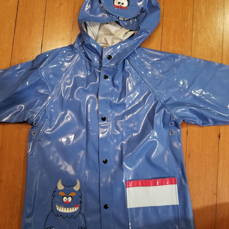 Nwot- Raincoat Blue Western Chief Kids Wear A Big Smile (Monster Graphic) Fun Winter Outerwear For Playtime, Playful Hooded Outerwear For Playtime, Playful Winter Raincoat For Playtime, Playful Winter Playtime Raincoat, Fun Hooded Winter Outerwear, Blue Hooded Outerwear For Playtime, Playful Blue Outerwear For Playtime, Fun Long Sleeve Outerwear For Playtime, Cute Light Blue Winter Outerwear