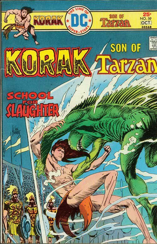 the cover to korak and the son of tarazann, from an old comic book