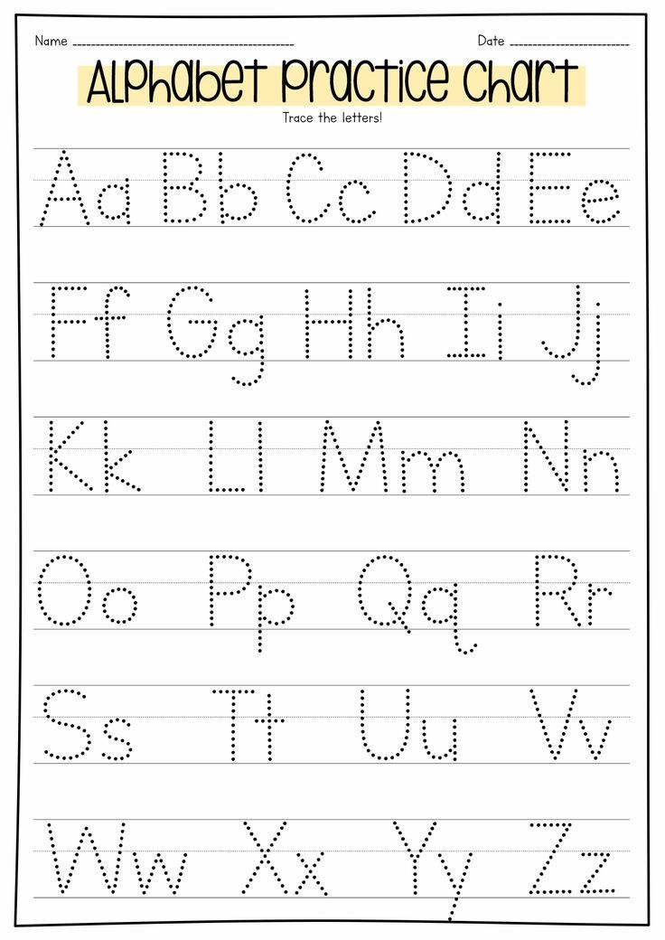 an alphabet practice sheet with the letters and numbers to be used for handwriting worksheets