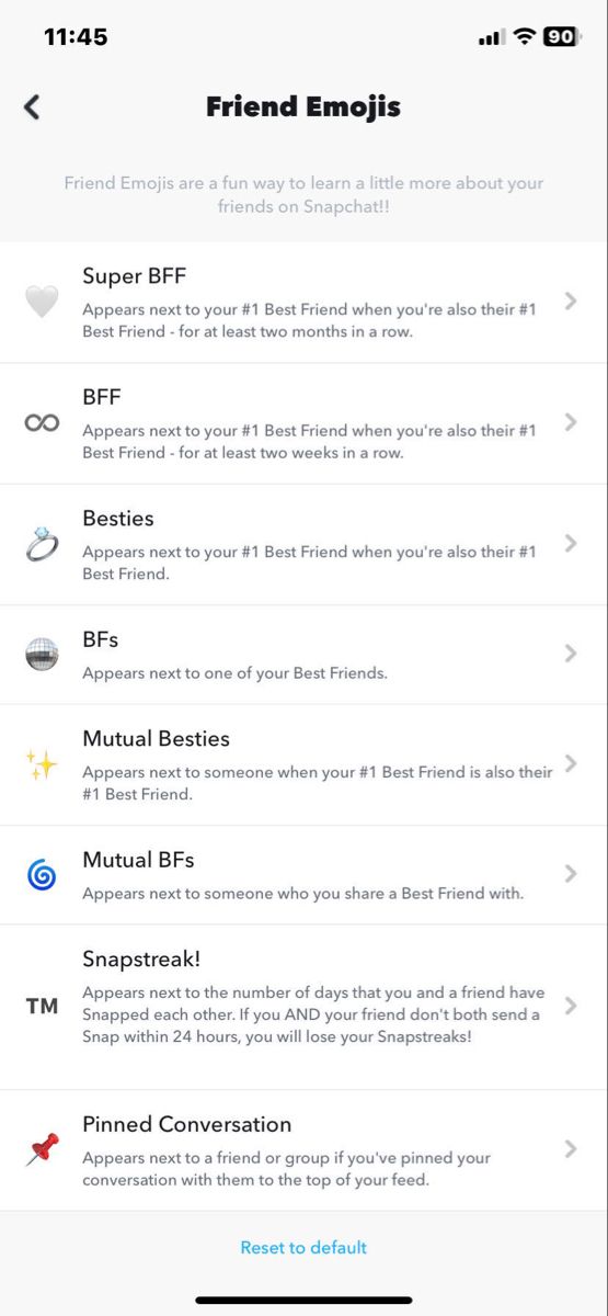 an iphone screen showing the menu for friends