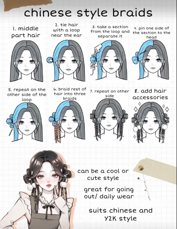 Basic Hairstyles, Cool Hair Designs, Shot Hair, Hair Style Korea, Cute Quick Hairstyles, Hair Inspiration Short, Kawaii Hairstyles, Hair Tutorials Easy, Chinese Hairstyle