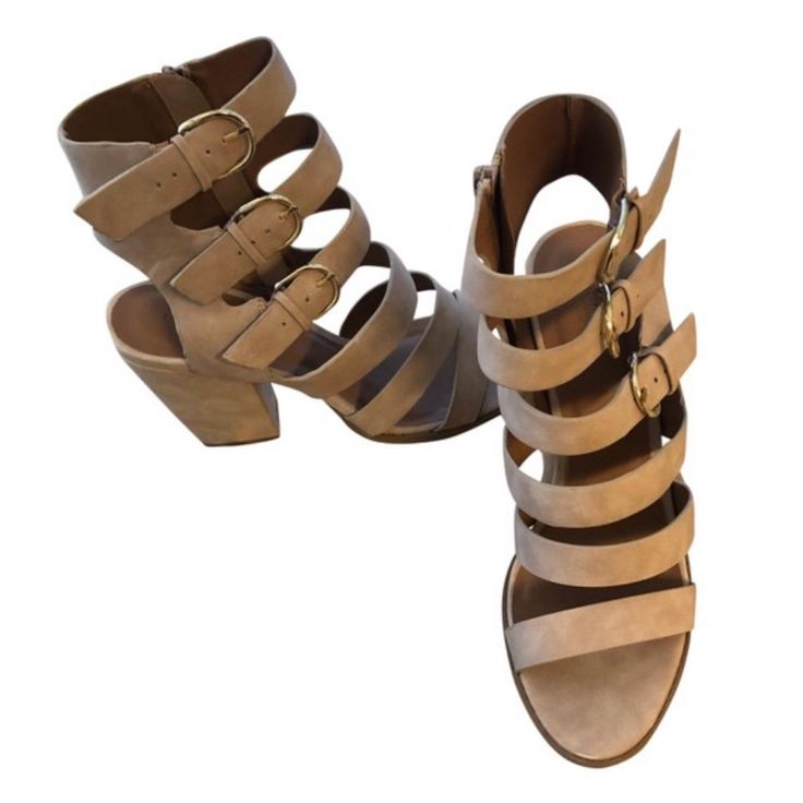 Charlotte Russe Stone Heel Sandals Size 7 Looks Like Suede Style Lost 13x New In Box Casual Strappy Heels With Buckle Closure, Y2k Heels, Tan Block Heels, White Block Heels, Fringe Heels, Suede Style, Grey Heels, Green Heels, Black Strappy Heels