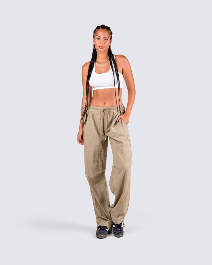 This 2 piece set is the ultimate vibe 👏 Comfy, sleek, and stylish - a white tank paired with parachute pants is the kind of look that gives off an effortless vibe that everyone will be trying to imitate 😌 Summer Relaxed Fit Cargo Pants For Everyday, Relaxed Fit Cargo Pants For Everyday Summer Use, Summer Cotton Athleisure Cargo Pants, Sporty Cotton Parachute Pants For Summer, Sporty Summer Parachute Pants, Sporty Wide Leg Parachute Pants For Summer, Sporty Summer Parachute Pants For Streetwear, Sporty Parachute Pants For Summer Streetwear, Summer Athleisure Cargo Pants For Loungewear