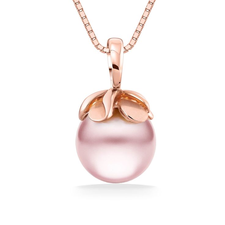 Luxury Rose Gold Jewelry With Pearl Charm, Formal 14k Rose Gold Pink Gold Necklaces, Formal 14k Rose Gold Pink Necklace, Formal Rose Gold Necklace With Pearl Pendant, Formal 14k Rose Gold Necklace, Elegant Pink Gold 14k Gold Necklace, Elegant 14k Pink Gold Necklace, Feminine Rose Gold Necklace For Formal Occasions, Pearl Necklace Designs