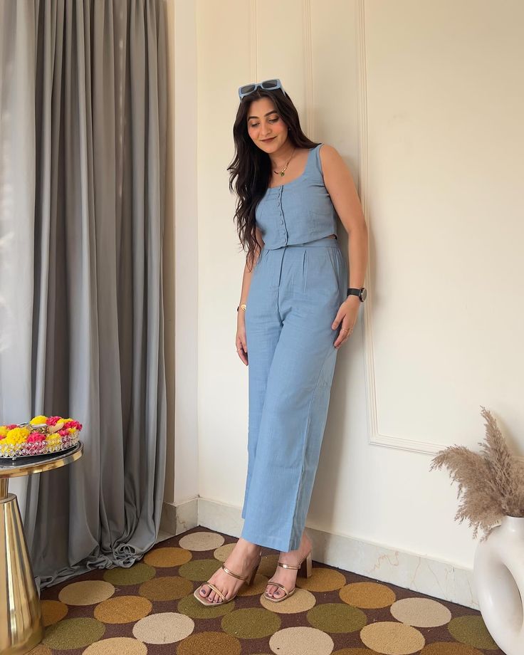 @that.review.addict looks absolutely stunning in our DENIM BLUE COORD SET.Shop this chic look now🛍️ Available in all sizes from XS to 5XL! Dm us for any query! [Sajilo, Coord sets, Chic coord sets, Shop Now, Coords, Two piece set, Womens wear, Boss Lady] #sajilo_official #coord #fashion #ootd #coordset #fashionblogger #style #instafashion #fashionstyle #stylishcoordset #coordofficewear #summer #coords #twopeiceset #linencoordset #womensclothing #womenswear #sale #newcollection #clothing #f... Indian Chic Outfits, Denim Cord Set Women, Cord Set Ideas For Women, Linen Coord Set, Coord Set Women, Cord Sets Outfit Women, Coord Sets For Women, Birthday Outfits For Women, Coords Set