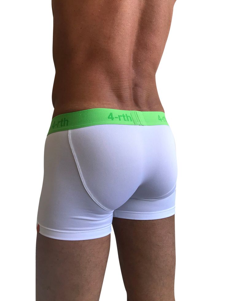 NEW PRODUCT (updated 2020!) With our new custom-designed super-soft waistband and premium Tencel-based luxury soft custom fabric, this Boxer is the perfect underwear for layering under your favorite 4-rth Yoga Shorts or Pants!! SWIRL STRIPE waistband -- only available in size Medium, Large & XL! (please specify with your order (notes) if you want Green or Swirl waistband in Large). made in Los Angeles, CA. Undoubtedly the softest & most comfortable underwear, coming to you with slick contours, & Fitted Soft Touch Boxer Briefs For Sports, White Fitted Bottoms Multi-pack, Stretch White Bottoms Multi-pack, White Stretch Multi-pack Boxer Briefs, White Sporty Multi-pack Bottoms, White Multi-pack Boxer Briefs For Sports, White Stretch Sports Boxer Briefs, White Stretch Boxer Briefs For Sports, Sports Stretch White Boxer Briefs