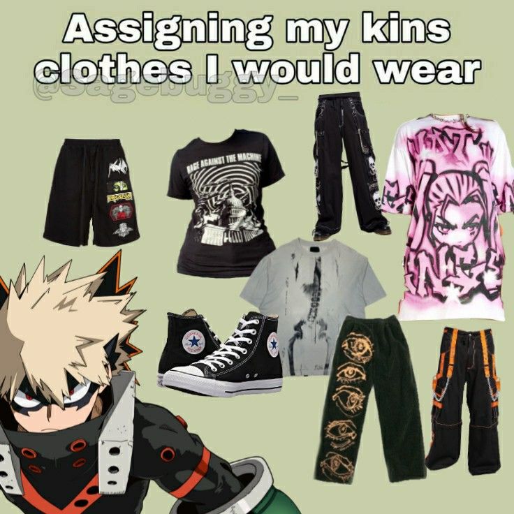 Katsuki Bakugou Inspired Outfits, Bakugou Style Clothes, Bakugou Outfit Inspiration, Dabi Inspired Outfit, Denki Kaminari Outfit Ideas, Bakugo Outfit Ideas, Bakugou Inspired Outfit, Bakugo Inspired Outfit, Outfits Inspired By Anime Characters