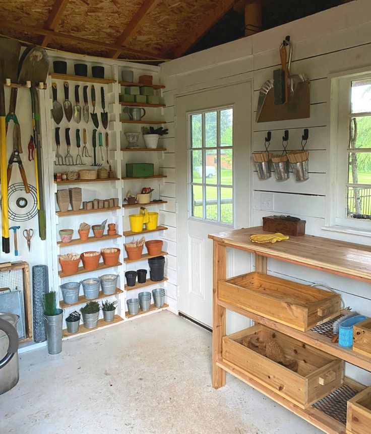 a room filled with lots of pots and pans