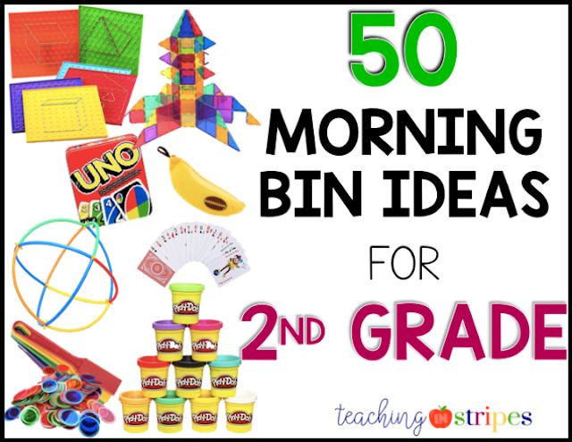 the words 50 morning bin ideas for 2nd grade