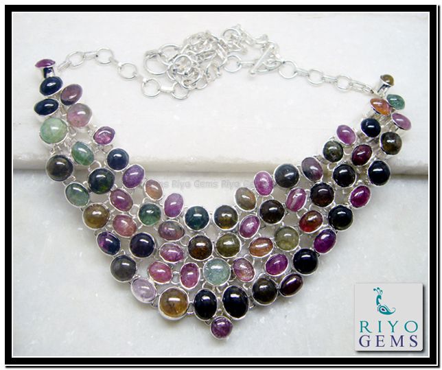 Tourmaline Silver Necklace Gemstone Watermelon Tri Color pink Tourmaline Silver Jewelry by Riyo Gems http://www.riyogems.com Necklaces Silver, Chanel Earrings, Necklace Gemstone, Sustainable Jewelry, Pink Tourmaline, Tri Color, Harry Styles, Tourmaline, Sterling Silver Jewelry