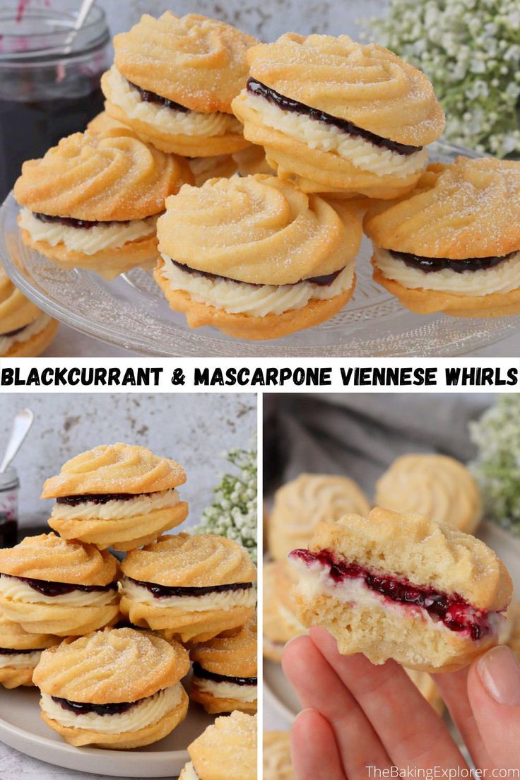 black curran and mascarpone venise whirls