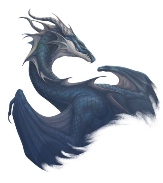 a drawing of a blue dragon sitting on top of it's back legs with its mouth open