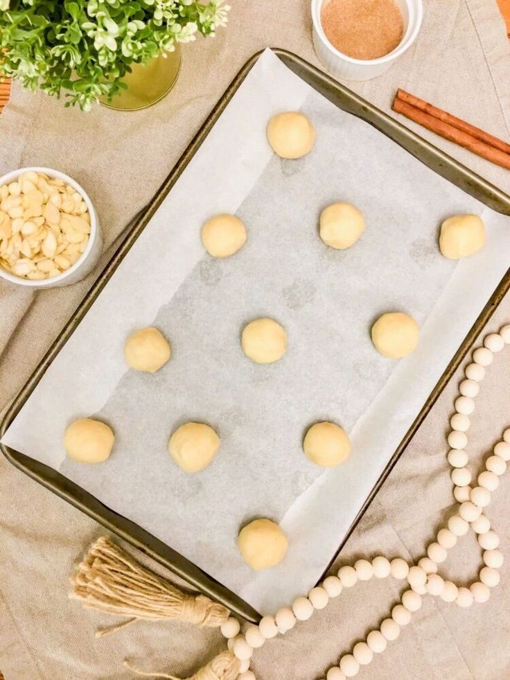 the cookies are ready to be baked on the baking sheet with other ingredients around them