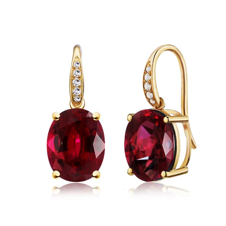 💎 Radiant 14K Solid Gold Natural Fire Red Oval Garnet Diamond Drop Earrings *Metal: 14K Solid Gold or Sterling Silver *Gemstone:    - Type: Natural Garnet    - Cut: Oval    - Color: Red    - Clarity: Eye-Clean    - Size: 8 x 10 mm    - Total Carat Weight (CTW): 7.40 *Diamonds:    - Color: Gold   - Clarity: VS    - Total Carat Weight (CTW): 0.05 *Measurements:    - Length: 3/4 inch    - Width: 1/2 inch 🔮 About Garnet: Garnet is celebrated for its deep, rich red hues and its association with lov Red Oval Earrings For Formal Occasions, Formal Red Oval Earrings, Red Oval Ruby Earrings, Classic Oval Red Earrings, Red Oval Classic Earrings, Classic Red Oval Earrings, Oval Red Ruby Earrings, Red Oval Gemstone Earrings, Red Oval Earrings For Anniversary