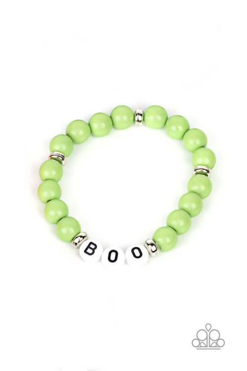 Colorful bracelets in assorted colors and shapes. The word "BOO" is spelled out on white beads creating playful spooky excitement. This stretchy beaded bracelet is in green patterns.

 Sold as one stretch bracelet. Dresser Diy, Green Patterns, Stretchy Beaded Bracelet, Diy Dresser, Paparazzi Jewelry, Green Pattern, Colorful Bracelets, White Beads, Stretch Bracelet