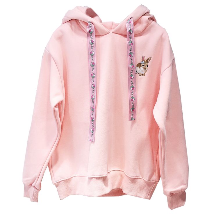 Sweet Rabbit Flowers Hoodie PN1890 ●Size: Length 54 cm,bust 98 cm,shoulder 51 cm,sleeve 52 cm. ●Material:cotton ●About Shipping: We attach great importance to the orders of each customer and parcel delivery. 1.Processing time: 2-3 business days. 2.Shipping time: 10-15 business days to US, please allow 3-4 weeks shipping to other country.(Shipping times can be affected by variable customs clearance times or public holidays.) Pink Spring Sweatshirt With Adjustable Hood, Spring Pink Sweatshirt With Adjustable Hood, Pink Adjustable Hood Sweatshirt For Spring, Cute Hooded Cotton Sweater, Pink Fall Sweatshirt With Kangaroo Pocket, Pink Sweatshirt With Kangaroo Pocket For Fall, Pink Sweatshirt With Kangaroo Pocket For Spring, Pink Long Sleeve Outerwear With Kangaroo Pocket, Pink Hooded Cotton Sweater