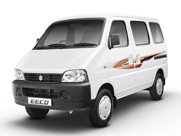 a white van with an orange and black design on the front is shown in this image