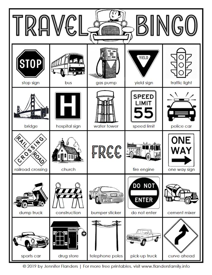 a black and white poster with different types of travel signs on it's sides