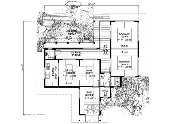 the floor plan for this modern house