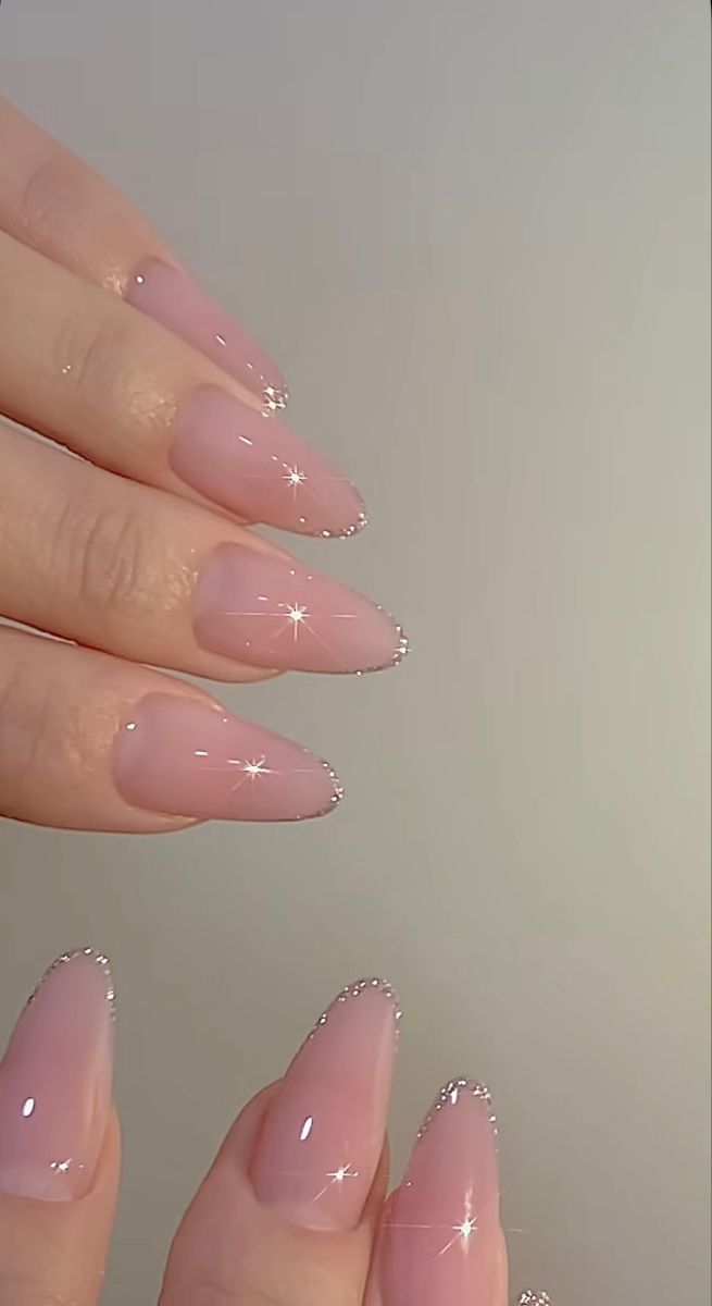 Nude nails Almond Clean Nails, Nail Extensions Wedding, Light Colored Nail Ideas, Almond Nude Nail Designs, Almond Nail Extensions, Nude Acrylic Nails Almond, Sultry Nails, Nude Almond Acrylic Nails, Dusty Pink Nails Design