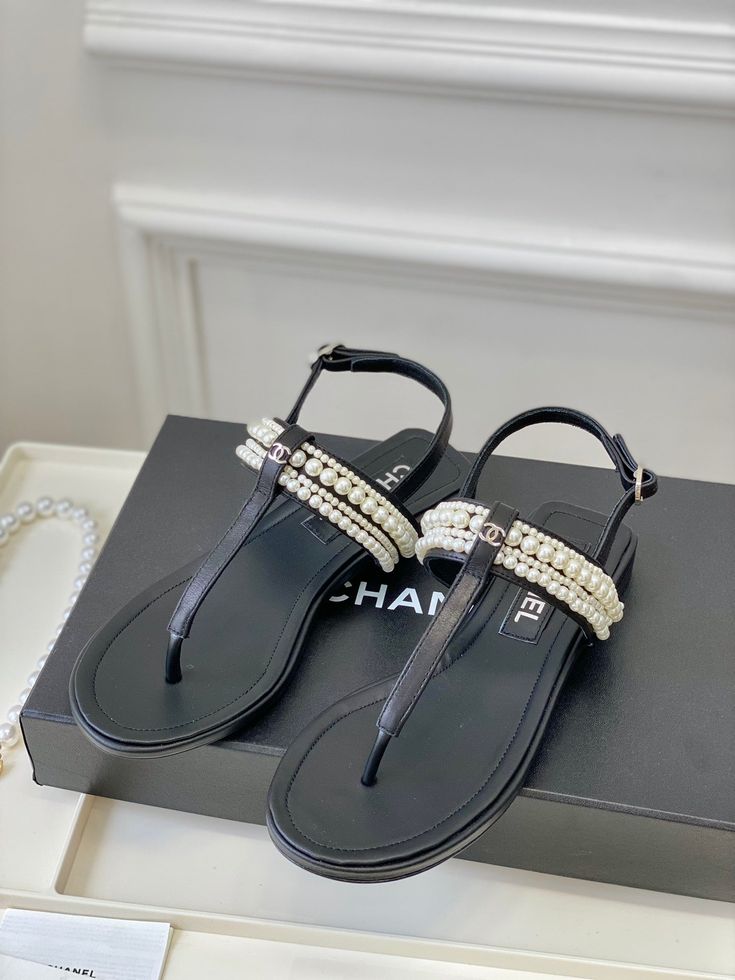 It comes with Dust box, Care manual, Tag and Paper bag.  Guide about size: Sandals Chanel, Shoes Chanel, Chanel Sneakers, Bag Guide, Chanel Sandals, Shoes Luxury, Balenciaga Designer, Chanel Shoes, Bag Handle