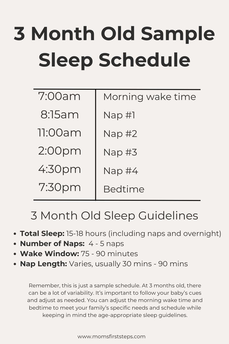 an advertisement for the 3 month old sample sleep schedule, with information on how to use it