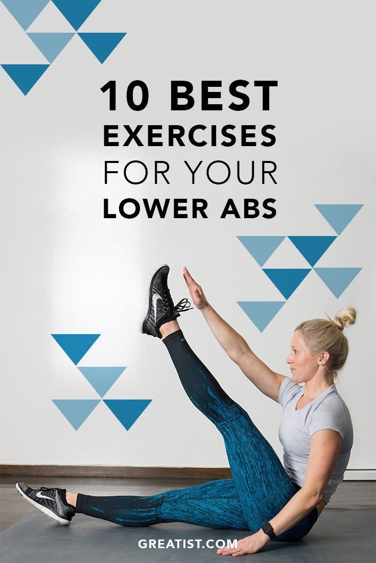 a woman doing an exercise for her lower absorption with the words 10 best exercises for