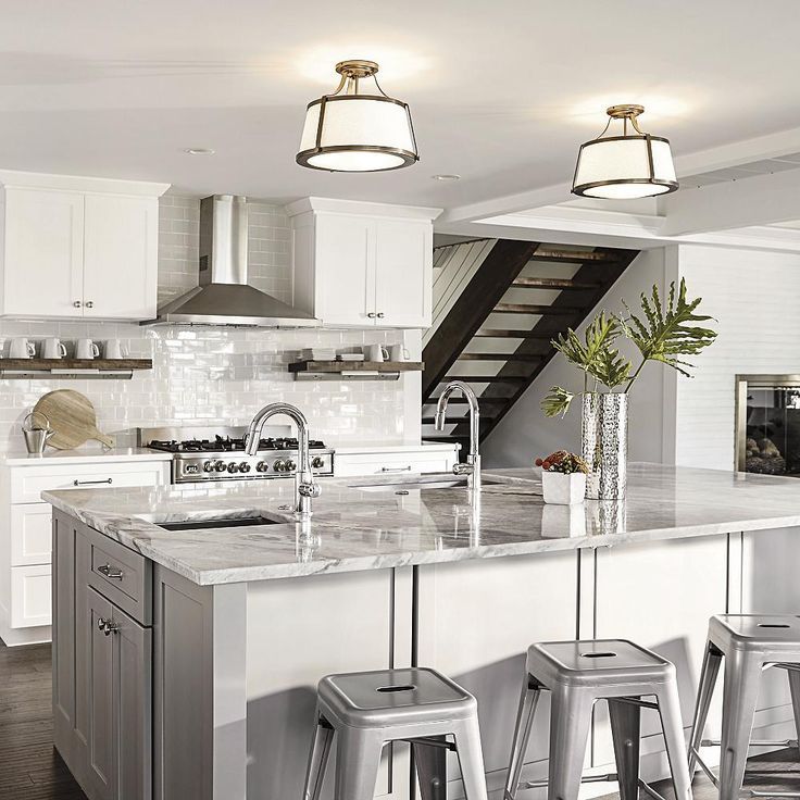 low ceiling small kitchen lighting Kitchen Ceiling Lights Modern, Kitchen Lighting Ideas For Low Ceilings, Small Kitchen Lighting Ideas, Small Kitchen Lighting, Semi Flushmount, Low Ceiling Lighting, School House Lighting, Low Ceilings, Foyer Lighting