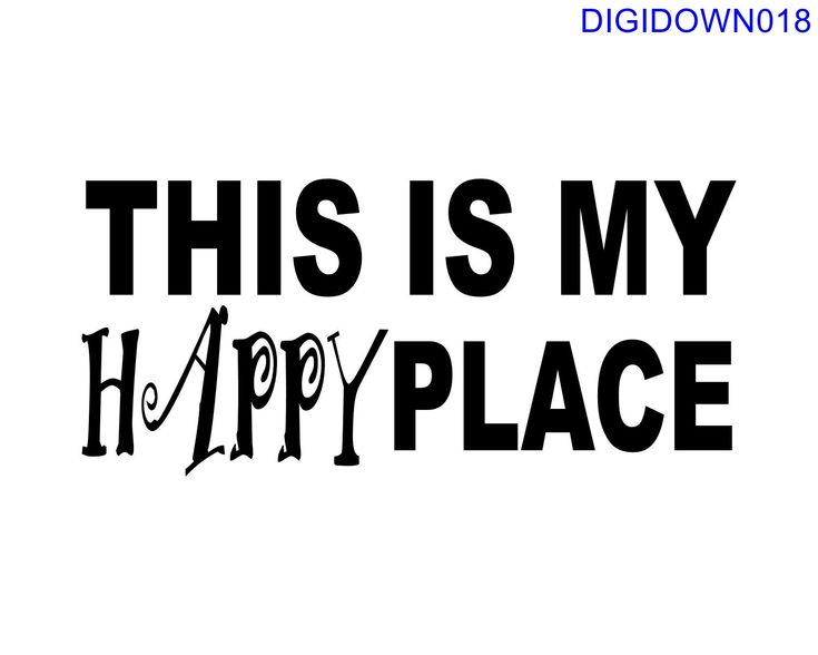 this is my happy place decal on a white background with the words'this is my happy place '