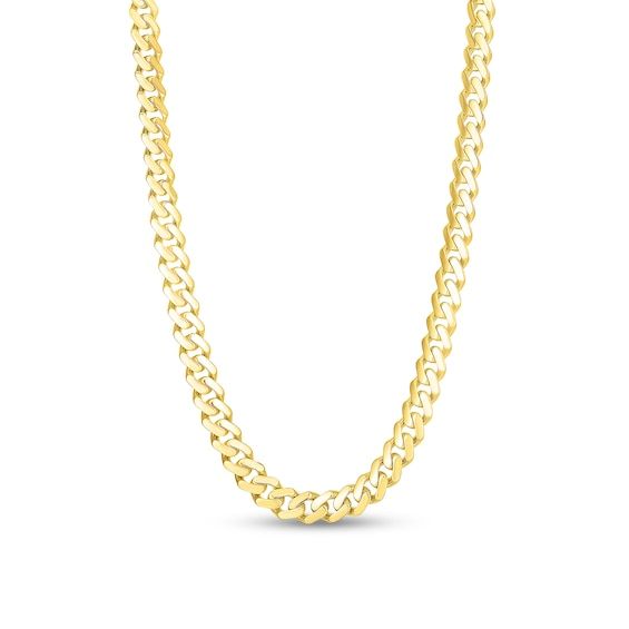 Complete all your favorite casual or dressy looks with this classic hollow 14K gold Cuban curb chain necklace. Fashioned in hollow 14K gold This 9.5mm-wide Cuban curb chain makes a bold statement of style. The 22.0-inch necklace secures with a box clasp. Yellow Gold Cuban Link Necklace Tarnish Resistant, Classic 14k Gold Cuban Link Necklace With Oval Links, Classic Yellow Gold Cuban Link Necklace Tarnish Resistant, Classic 14k Gold Oval Link Cuban Necklace, Tarnish Resistant Yellow Gold Cuban Link Necklace, Classic Tarnish Resistant Yellow Gold Cuban Link Necklace, Classic Tarnish-resistant Yellow Gold Cuban Link Necklace, Classic Yellow Gold Cuban Link Necklace With Solid Construction, Classic Cuban Link Chunky Chain Necklace