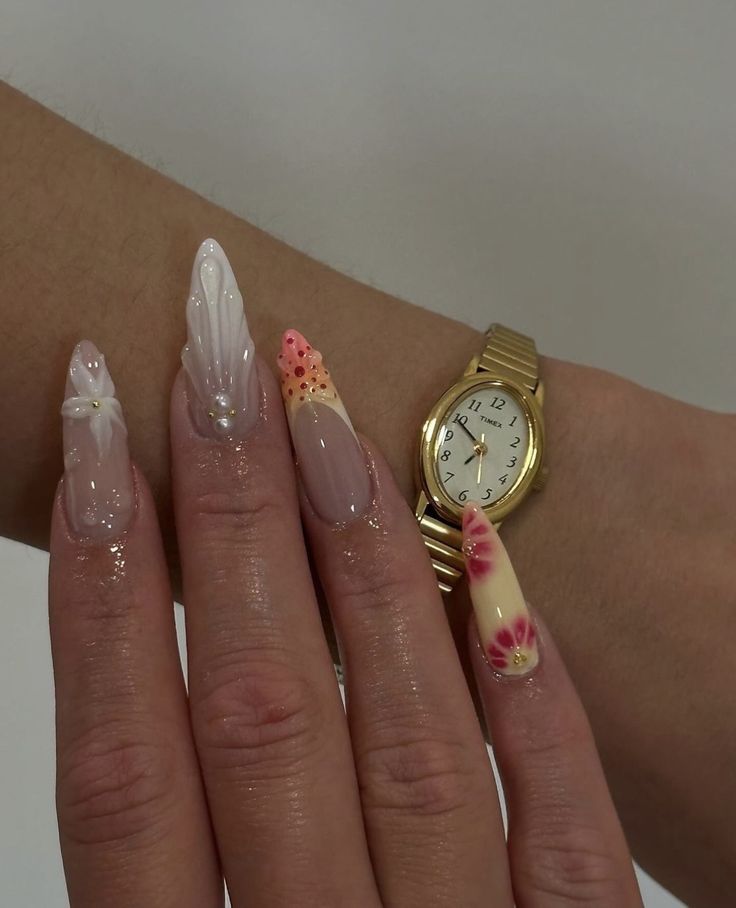 Soya Mumu, Style Nails, Summery Nails, Girly Acrylic Nails, Vibrant Nails, Pretty Gel Nails, Acrylic Nails Coffin Pink, Luxury Nails, Classy Nails