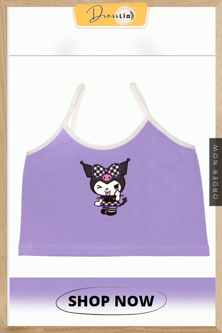 Cartoon Cute Ladies Short Camisole New Slim Kawaii Bottoming Top Women Y2k Fashion Sexy T-shirt Suspenders Women Y2k Cotton Graphic Print Tank Top, Y2k Cotton Tank Top With Graphic Print, Pink Y2k Cami Crop Top, Y2k Style Camisole Tank Top, Fitted Harajuku Cotton Tops, Fitted Harajuku Style Summer Tops, Fitted Cotton Harajuku Tops, Cute Cotton Cami Crop Top, Y2k Cami Vest Crop Top