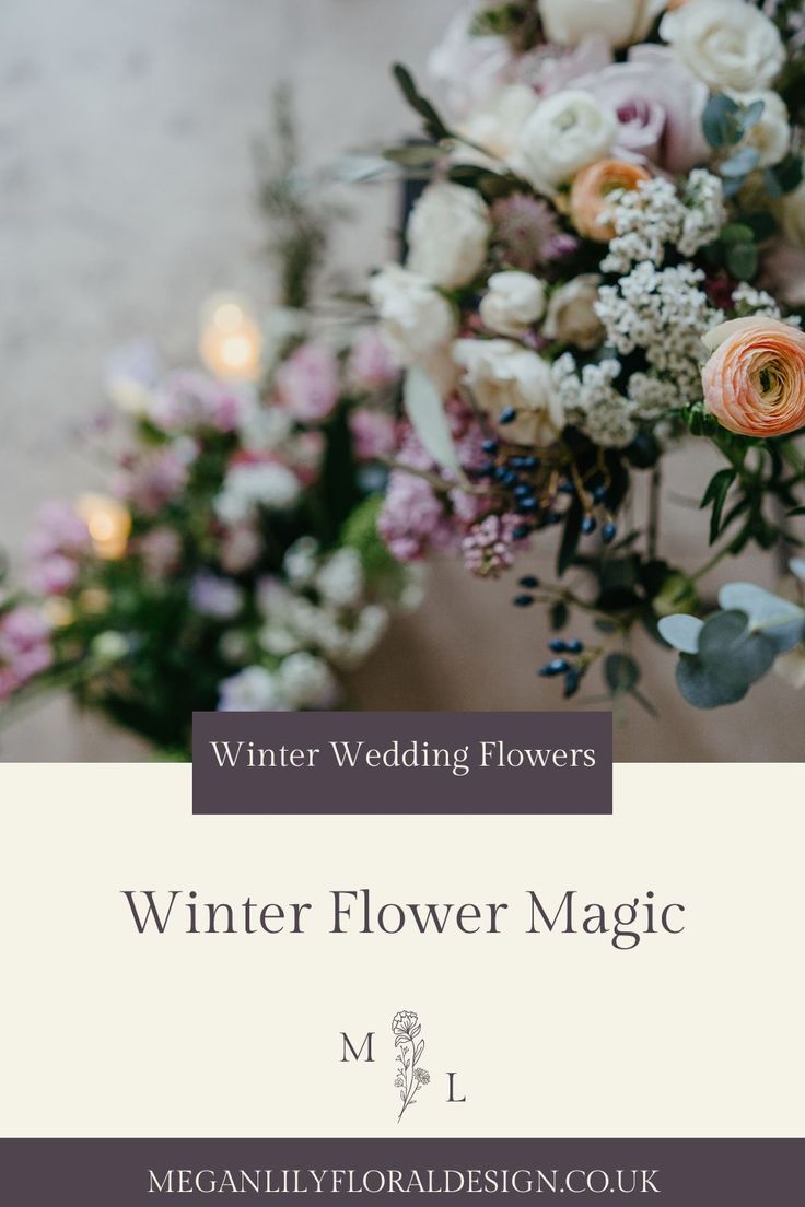 Romantic Winter wedding flower detail with berries and ranunculus Winter Bridal Bouquets, Blue Winter Wedding, Wedding Flower Guide, Winter Bridesmaids, Bristol Wedding, Elegant Winter Wedding, Winter Wedding Bouquet, Winter Bouquet, Winter Wedding Colors