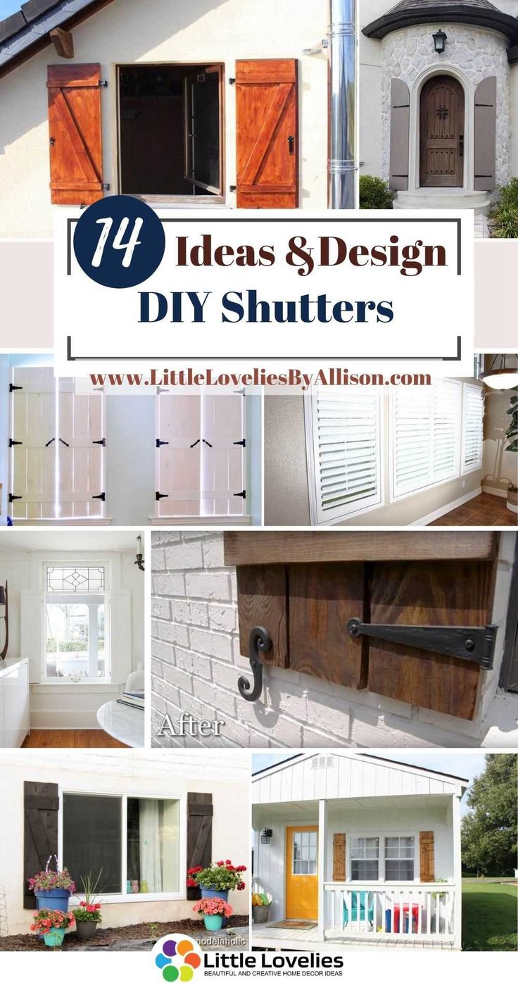 the different types of shutters are shown in this collage