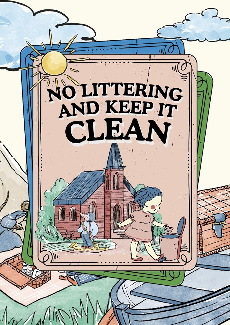 a book cover for no littering and keep it clean