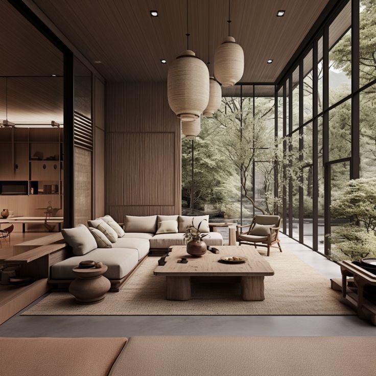 Japandi style living rooms Japanese Style Living Room, House Aesthetics, Japanese Living Room, Modern Japanese Style, Japandi Living Room, Japandi Interior Design, Zen Interiors, Japandi Interiors, Japandi Living