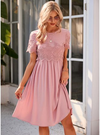 JJ's House No Lace Polyester Midi Scoop Spring Summer A-line NO Blush S Height:5.7ft(174cm) Bust:33.5in(85cm) Waist:26in(66cm) Hips:36in(91cm) Knee-Length Dress. #JJ's House #No #Lace #Polyester #Midi #Scoop #Spring #Summer #Aline #NO #Blush #S #KneeLength #Dress Prom Dresses For Short People, 90s Chola Fashion, Short Midi Dress, Confirmation Dresses, Wedding Guest Dresses Long, Informal Wedding Dresses, Midi Dress Outfit, Below The Knee Dresses, Blush Pink Dresses