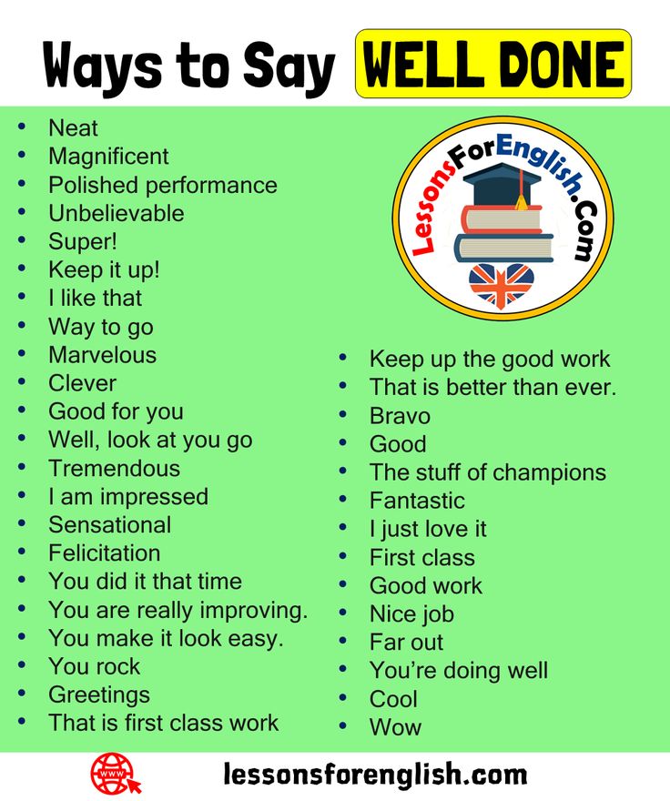 a green poster with the words, ways to say well