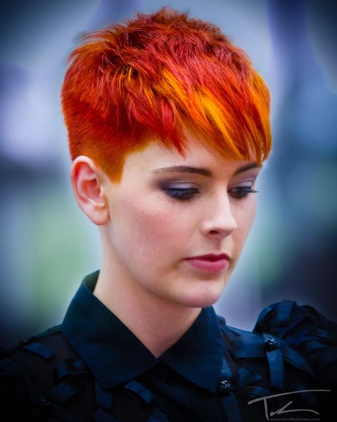 Benson7489 | Chloe | Flickr Cheveux Oranges, Hair Color Orange, Short Scene Hair, Fire Hair, Short Red Hair, Hair Color Crazy, Cool Short Hairstyles, Haircuts Short, Very Short Hair