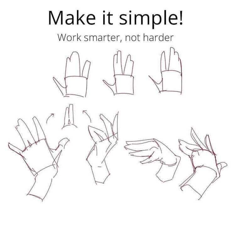 hand gestures with the words make it simple work smarter, not harder