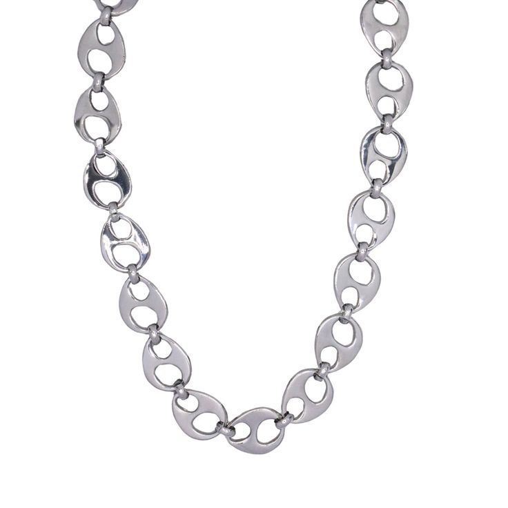 Giselle XL Mariner Necklace- Silver Modern Adjustable Chunky Chain Necklace, Everyday Nickel-free Metal Necklaces, Nickel-free Metal Necklaces For Everyday, Everyday Metal Nickel-free Necklaces, Everyday Metal Necklaces Nickel Free, Nickel-free Link Silver Necklaces, Silver Nickel-free Link Necklaces, Nickel-free Silver Link Necklace, Trendy Nickel-free Metal Chain Necklace