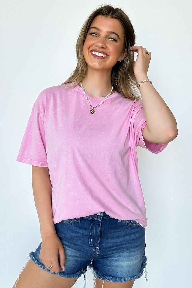 Details: Introducing the Charlena Mineral Wash Top - the perfect combination of style and comfort. With its mineral wash design, this top offers a unique and playful touch to any outfit. Its relaxed fit provides a relaxed and effortless look, making it a must-have addition to your wardrobe. - Short sleeves - Mineral Washed Content: 100% Premium Cotton Jersey Size + Fit: Model is 5'8" (Cardinal) and 5'2" (Flamingo) and wearing a Small - Measurements from a size small - Full length: 26" - Chest: 3 Crop Top Sweater, Skirt Leggings, Women Clothing Boutique, Clothing Boutique, Bra Tops, Boutique Clothing, Flamingo, Final Sale, Sweaters & Cardigans