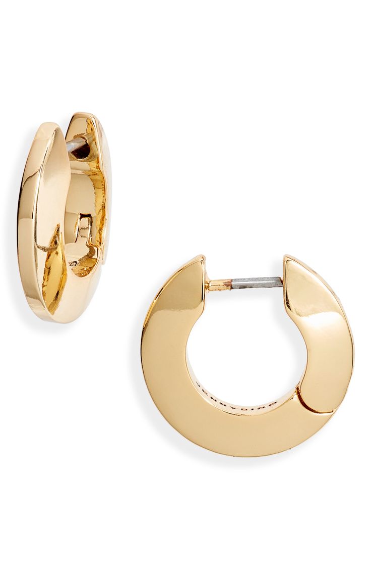 Lend a touch of classic shine to your every-occasion wardrobe with this pair of glimmering hoop earrings plated in 14-karat gold. Style Name:Jenny Bird Small Toni Hoop Earrings. Style Number: 6095393. Available in stores. Gold Plated Huggie Hoop Earrings For Formal Events, Classic Gold-tone Tarnish Resistant Hoop Earrings, Chic Everyday Jewelry With Gold-tone Hardware, Gold-tone Polished Round Hoop Earrings, Gold-tone Round Hoop Earrings With Polished Finish, Chic Tarnish Resistant Hoop Earrings For Anniversary, Chic Gold-tone Small Hoop Earrings, Elegant Gold-tone Clip-on Hoop Earrings, Chic Small Hoop Huggie Earrings For Formal Events