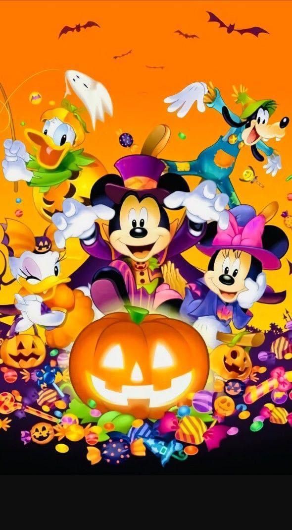 mickey mouse and friends halloween wallpaper