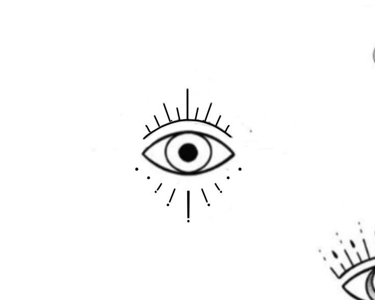 an eye is shown in the middle of two different images, one with black and white lines